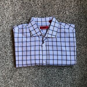 Hugo Boss plaid button down shirt